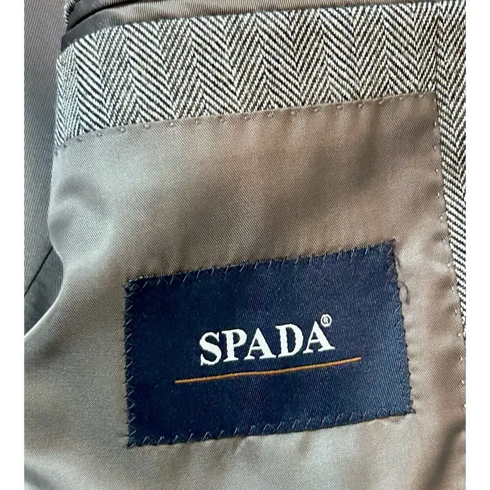 Spada Roma Blazer Sport Coat Mens 56 (US‎ 46) Gray Wool Two Button